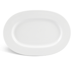  Dĩa oval 32 cm - Camellia - Trắng 