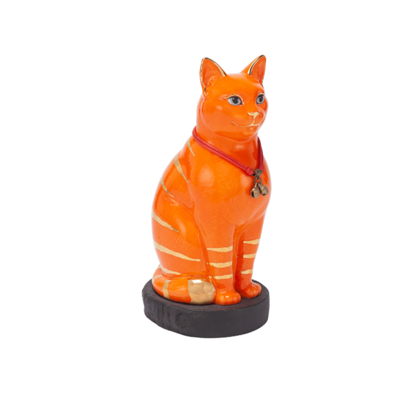 Mèo Đại Cát Trang trí vàng (23.9 cm) - Màu cam