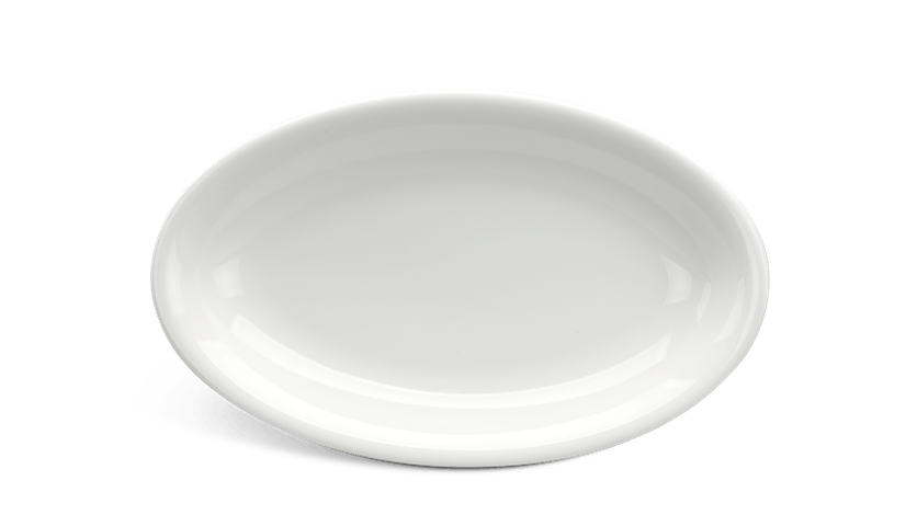 Dĩa oval ảo 28 cm - daisy - trắng ngà