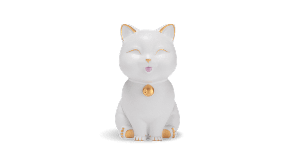 Combo Như Ý (Mèo 9.5 cm trắng + Khay mứt Mai)