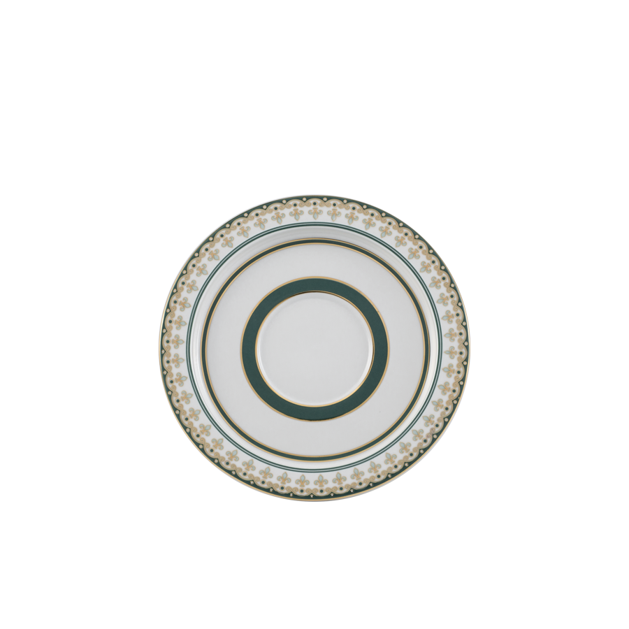 Dĩa lót 13 cm - gastroline - đồng tâm xanh lá