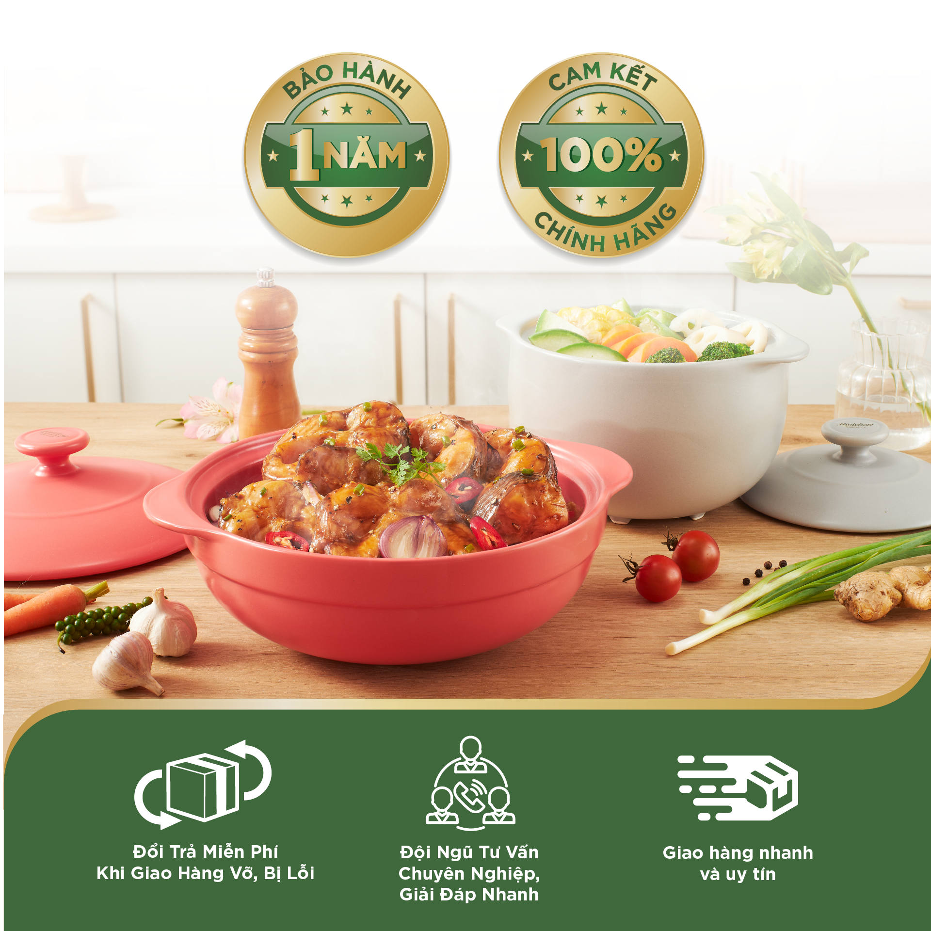 Nồi dưỡng sinh Vesta 2.0 L + nắp (CK) - Healthy Cook - Màu Đỏ 2