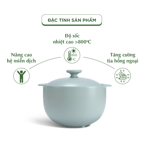  Nồi dưỡng sinh Vesta 3.0 L + nắp (CK) - Healthy Cook - Màu Xám 2 