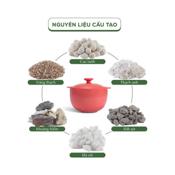 Nồi dưỡng sinh Vesta (Nồi tròn cao) 1.2 L + nắp (CK) - Màu Đỏ 2