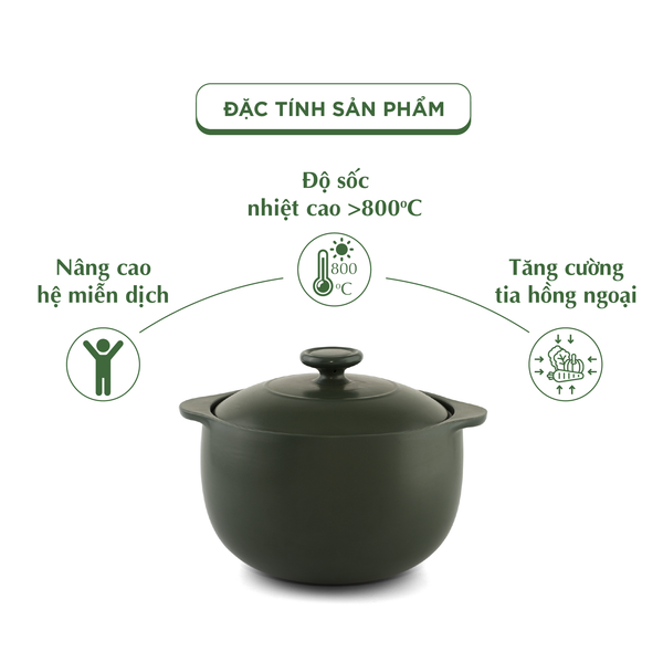 Nồi Sứ Dưỡng Sinh Minh Long Healthy Cook Vesta 0.85 L