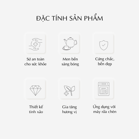  Bộ trà cao 0.33 L - Gastroline - Trắng 