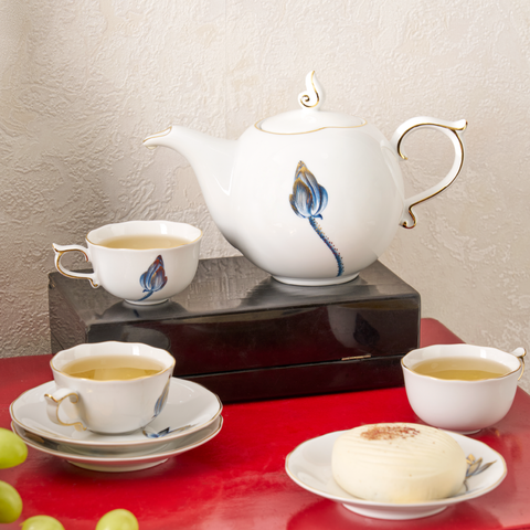  Bộ trà 0.7 L - Mẫu Đơn - Tịnh Tâm Vàng 