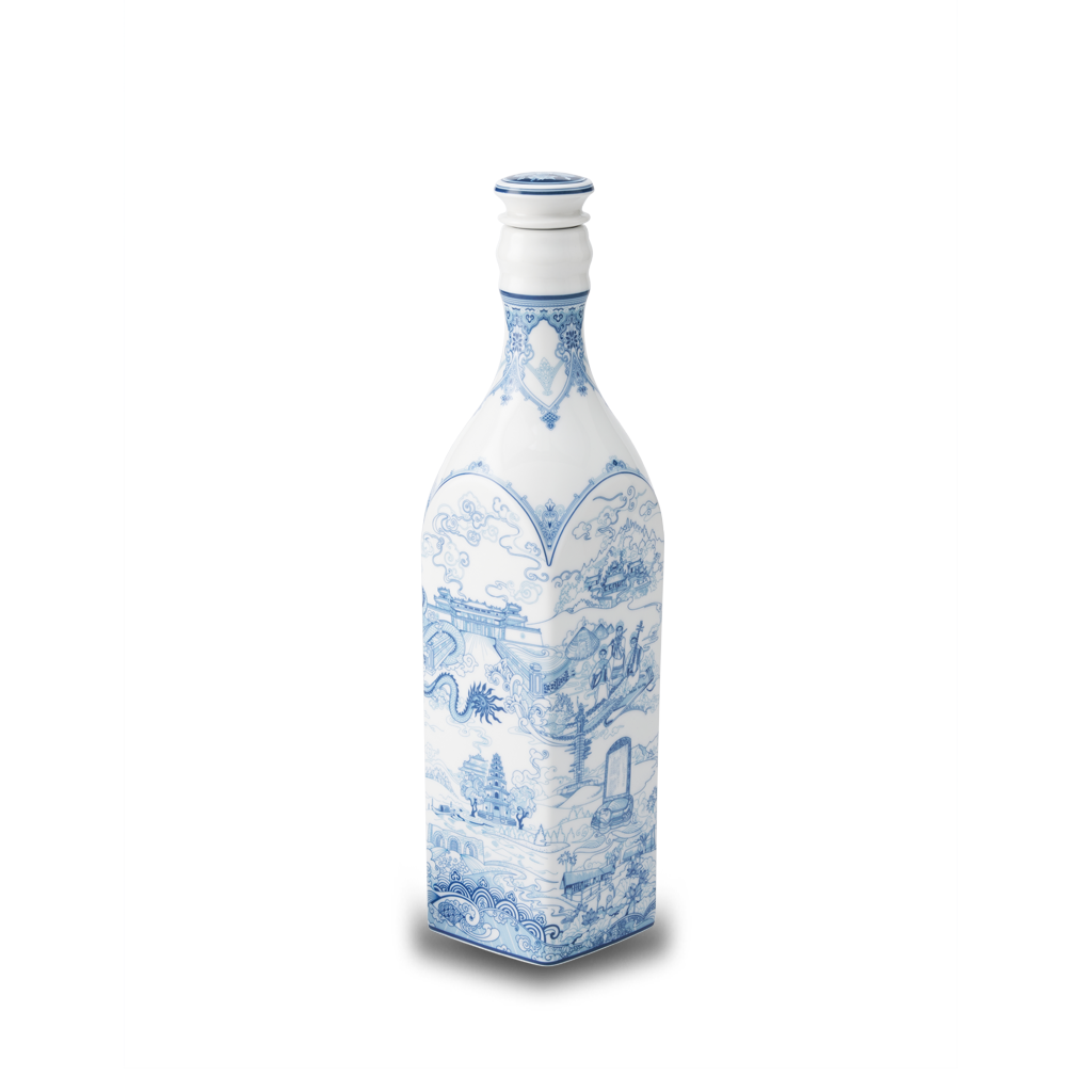 Chai sứ dưỡng sinh vuông 1.0 L + nắp (K1) - Dưỡng Sinh - Nam Quốc - Bắc Trung Bộ