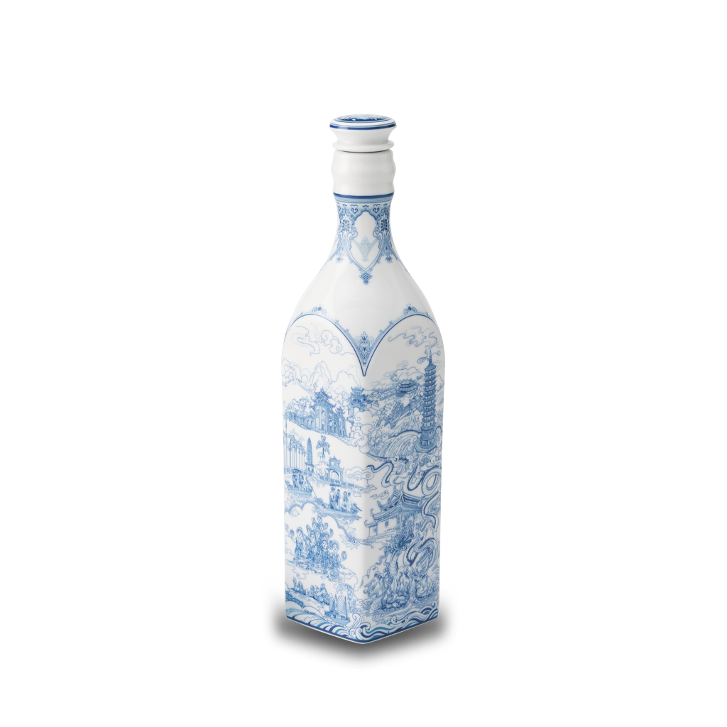 Chai sứ dưỡng sinh vuông 1.0 L + nắp (K1) - Dưỡng Sinh - Nam Quốc - Đồng Bằng Bắc Bộ