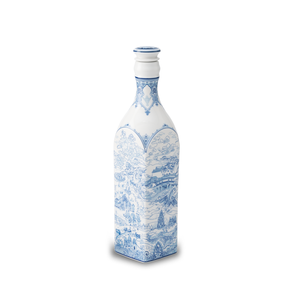 Chai sứ dưỡng sinh vuông 1.0 L + nắp (K1) - Dưỡng Sinh - Nam Quốc - Nam Trung Bộ