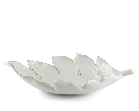  Dĩa trái cây Lá Sake 42.5 cm (Chỉ Vàng) 