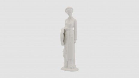 Cô Gái Bắc 22 cm - Tượng - Trắng