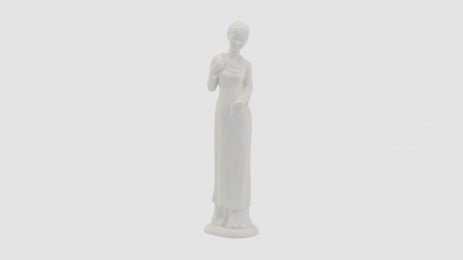 Tượng Cô Gái Nam 22cm Trắng