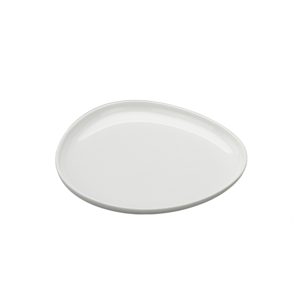Dĩa tam giác tròn cạn 24 cm - Gourmet - Trắng Ngà