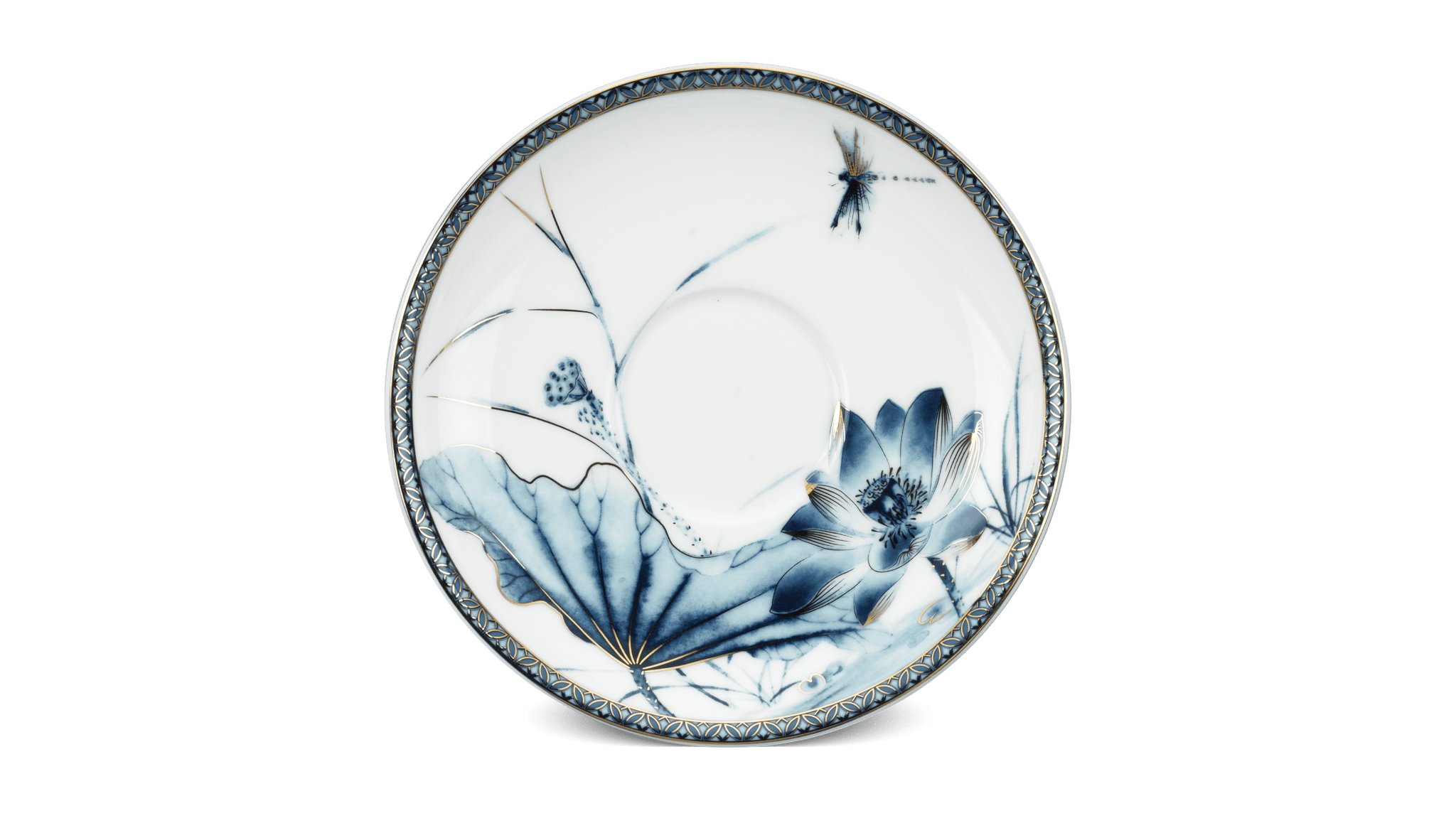 Dĩa Lót Tách Hoàng Cung Sen Vàng 13cm