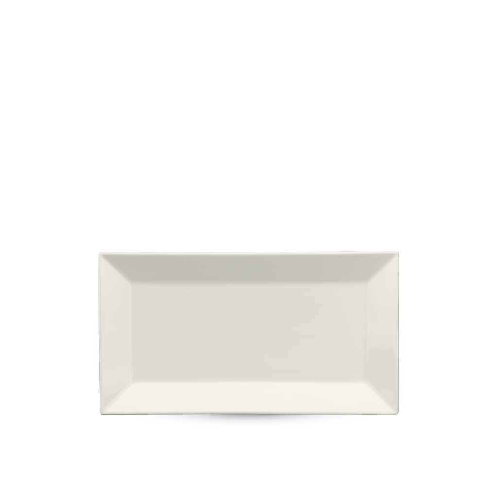 Dĩa chữ nhật lá 33 x 18 cm - Misc Assortment Lys - Trắng Ngà