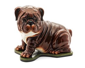 [GT] Chó mặt xệ 29.5 cm - Tượng - Nâu