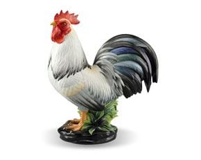  Gà Đại Cát 34 cm - Tượng -Trắng 