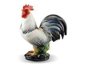 Gà Đại Cát 34 cm - Tượng -Trắng