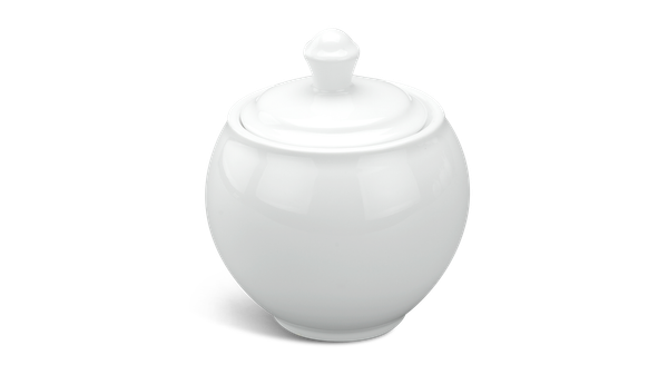 Chén đường 8 cm + nắp - Camellia - Trắng