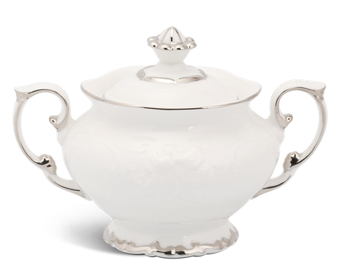  Chén đường 10 cm + nắp - Đài Các - Chỉ Bạch Kim 