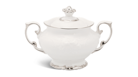  Chén đường 10 cm + nắp - Đài Các - Chỉ Bạch Kim 