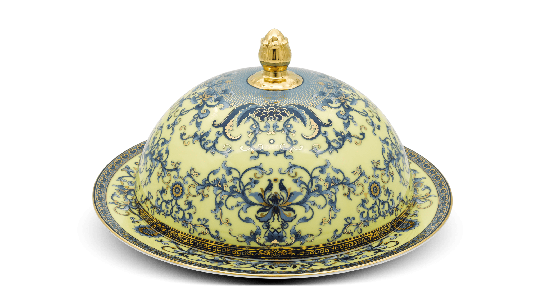 Dĩa tròn 31 cm + nắp -hoàng cung - hoàng liên