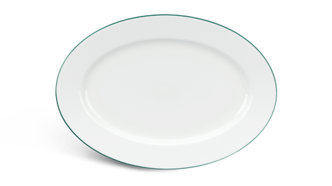  Dĩa oval - Jasmine - Chỉ Xanh Lá 