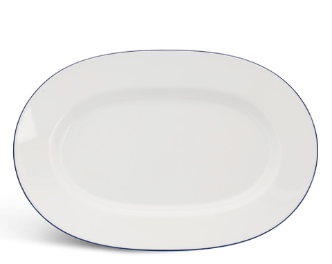  Dĩa oval 32 cm - Camellia - Chỉ Xanh Dương 