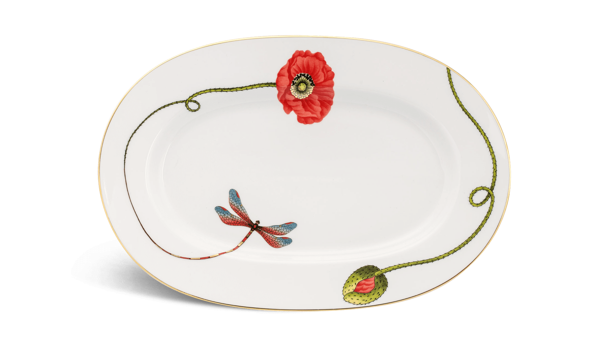 Dĩa oval 32 cm - Camellia - Kết Duyên