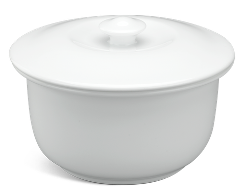  Thố trung + nắp - Daisy - Trắng 