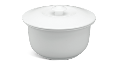  Thố trung + nắp - Daisy - Trắng 