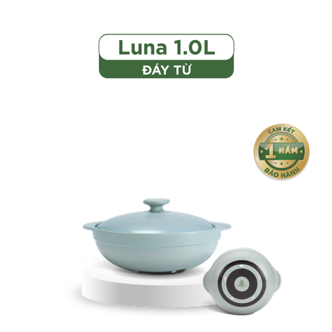  Nồi dưỡng sinh Luna (Nồi cạn) 1.0 L + nắp (CK) (bếp từ) - Màu Xám 2 