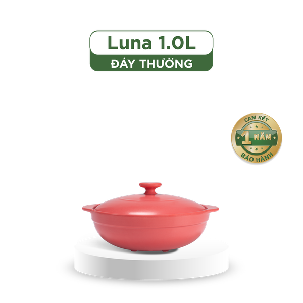 Nồi dưỡng sinh Luna 1.0 L + nắp (CK) - HealthyCook - Màu Đỏ 2