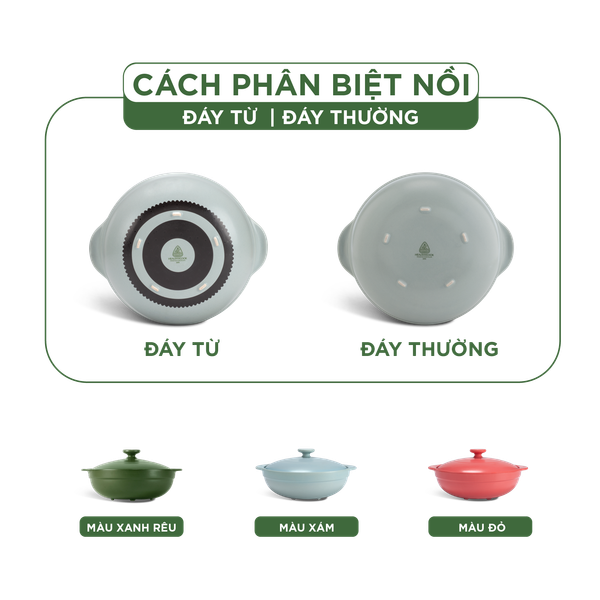 Nồi dưỡng sinh Luna (Nồi cạn) 2.0 L + nắp (CK) (bếp từ) - Màu Xám 2