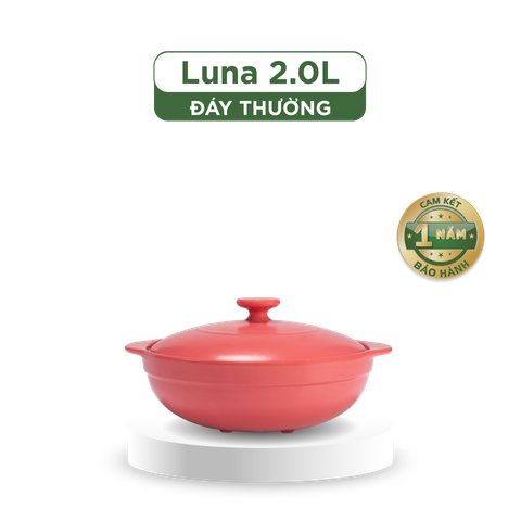  Nồi dưỡng sinh Luna (Nồi cạn) 2.0 L + nắp (CK) - Màu Đỏ 2 