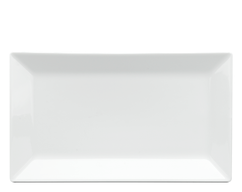  Dĩa chữ nhật lá 22 x 13 cm - Misc Assortment - Trắng 