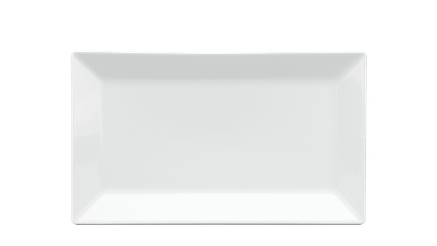  Dĩa chữ nhật lá 22 x 13 cm - Misc Assortment - Trắng 