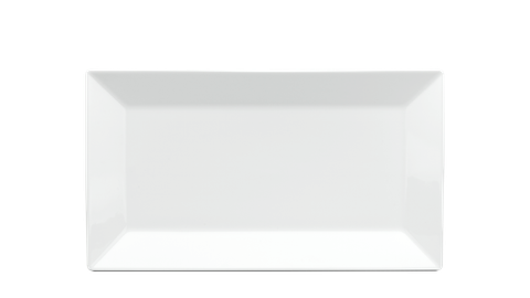  Dĩa chữ nhật lá 33 x 18 cm - Misc Assortment - Trắng 