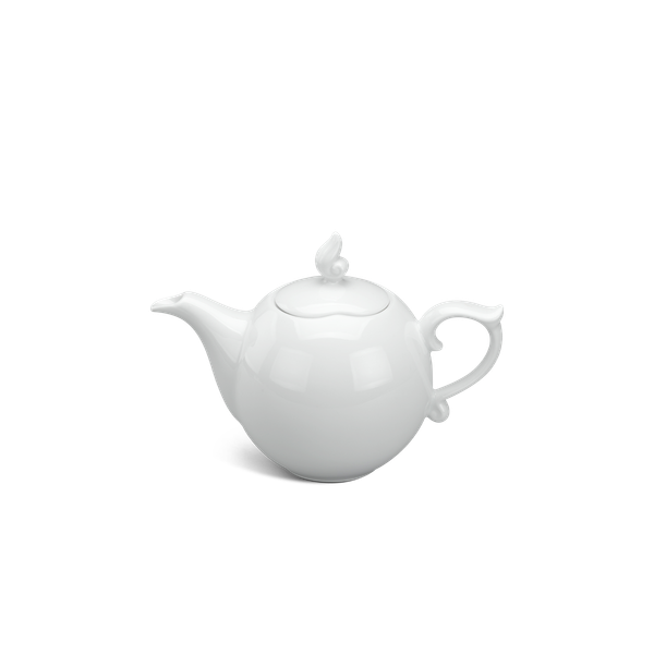Bình trà 0.3 L + nắp - Mẫu Đơn - Trắng