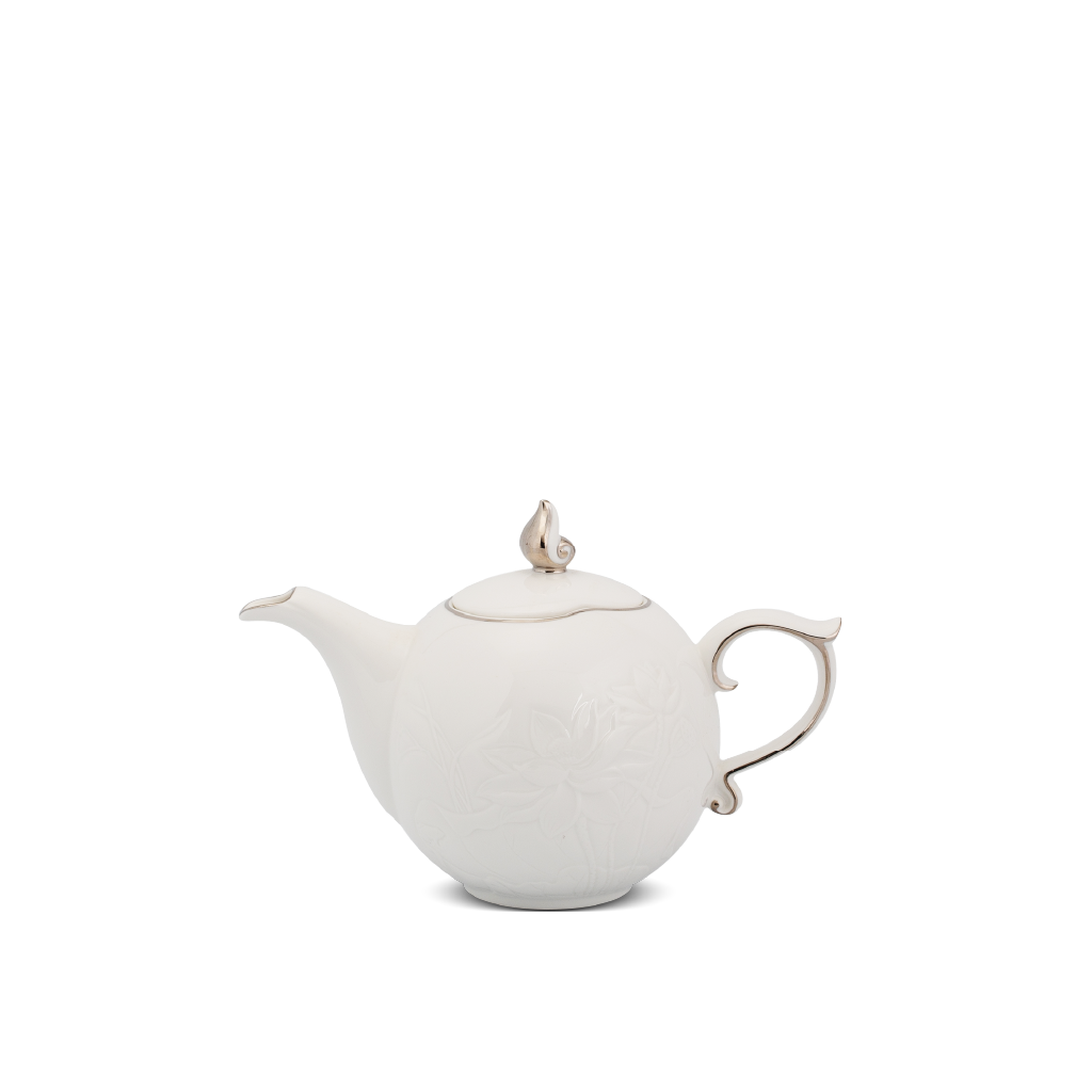 Bình trà 0.7 L+ nắp - Sen IFP - Chỉ Bạch Kim