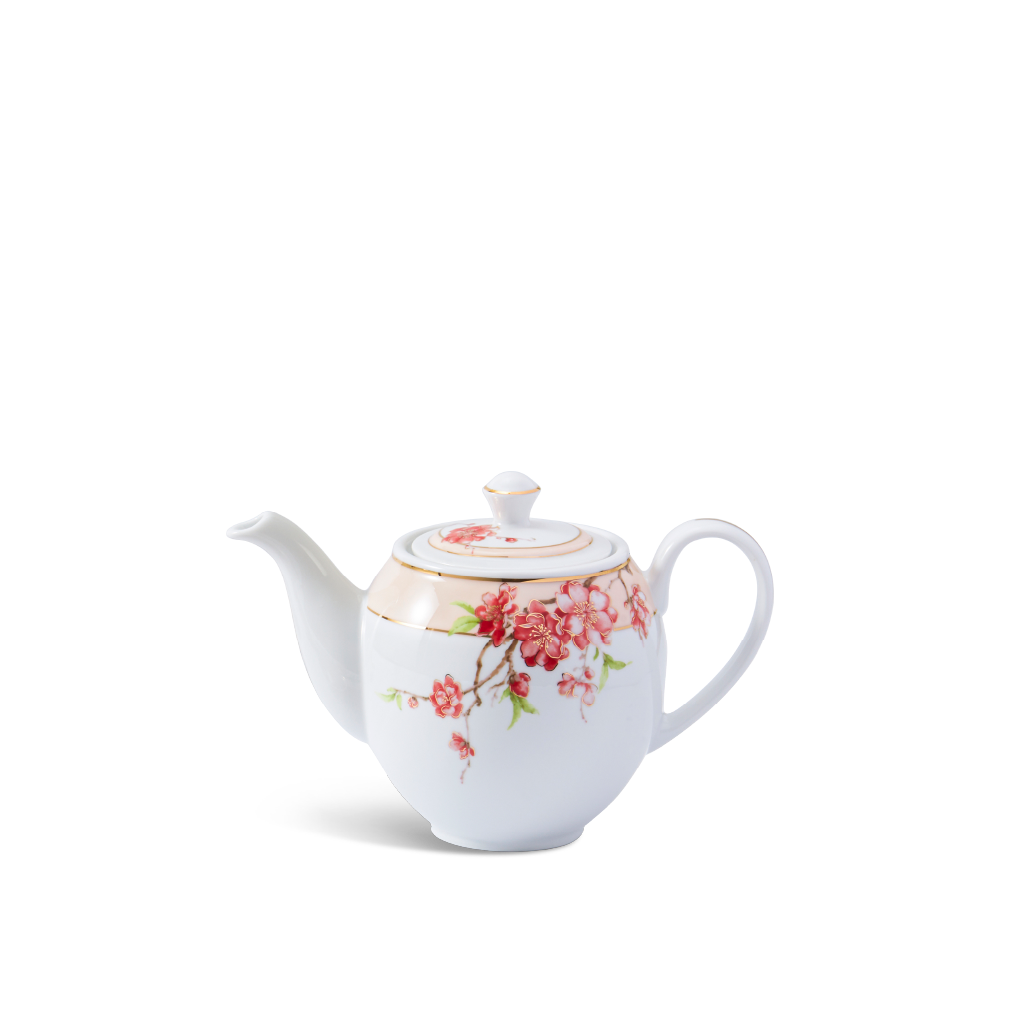 Bình trà 0.8 L + nắp - Camellia - Hoa Đào