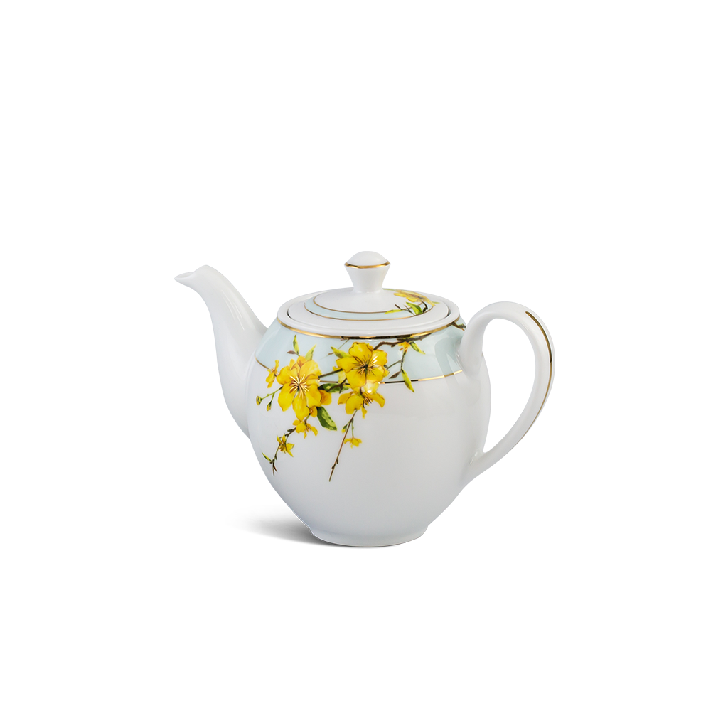 Bình trà 0.8 L + nắp - Camellia - Hoa Mai