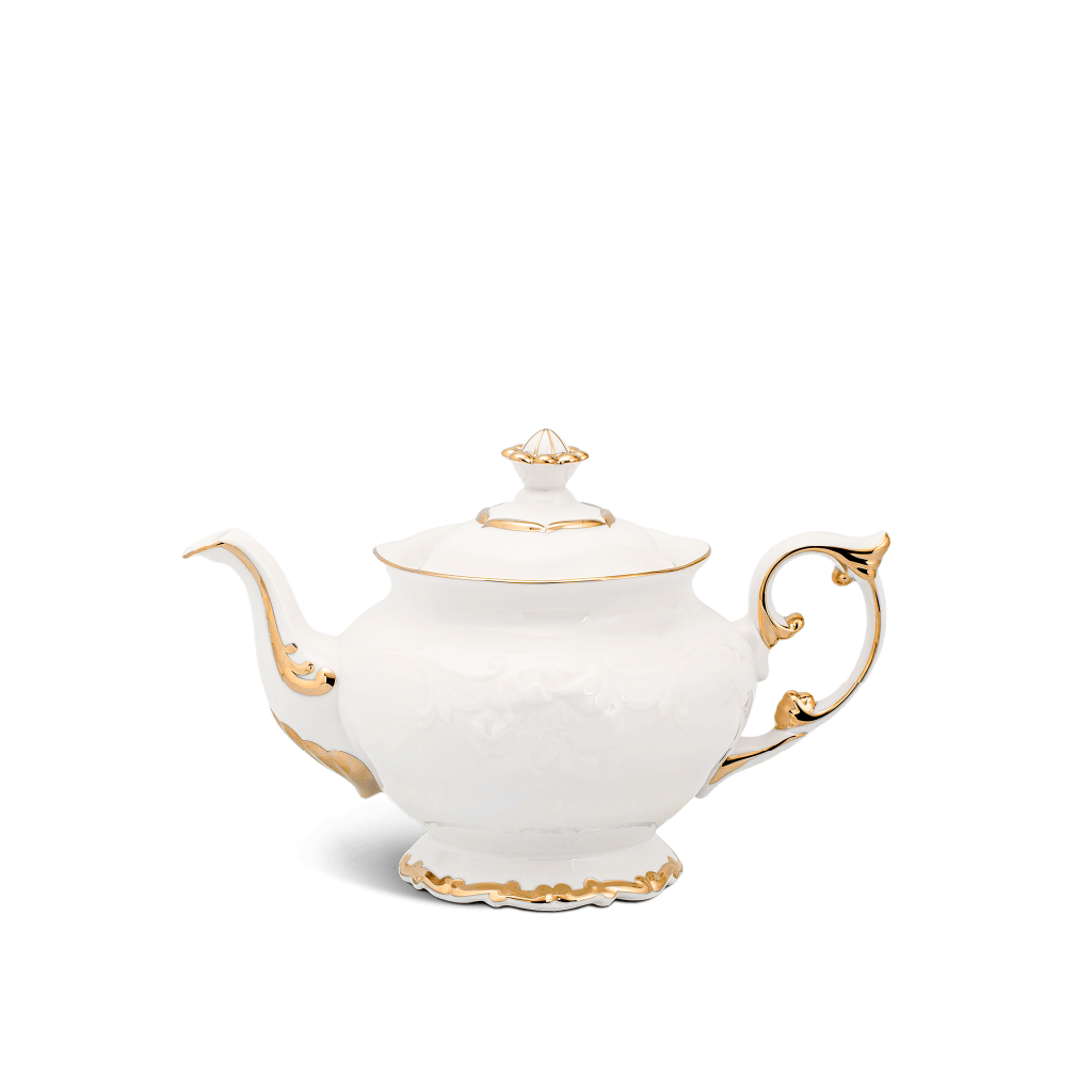 Bình trà + nắp - đài các ifp - chỉ vàng