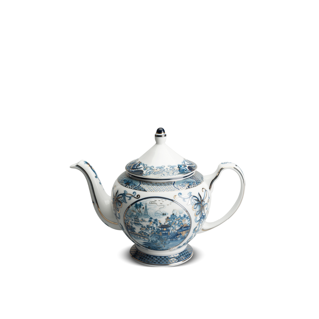 Bình trà 1.3 L + nắp - Hoàng Cung - Hồn Việt vàng