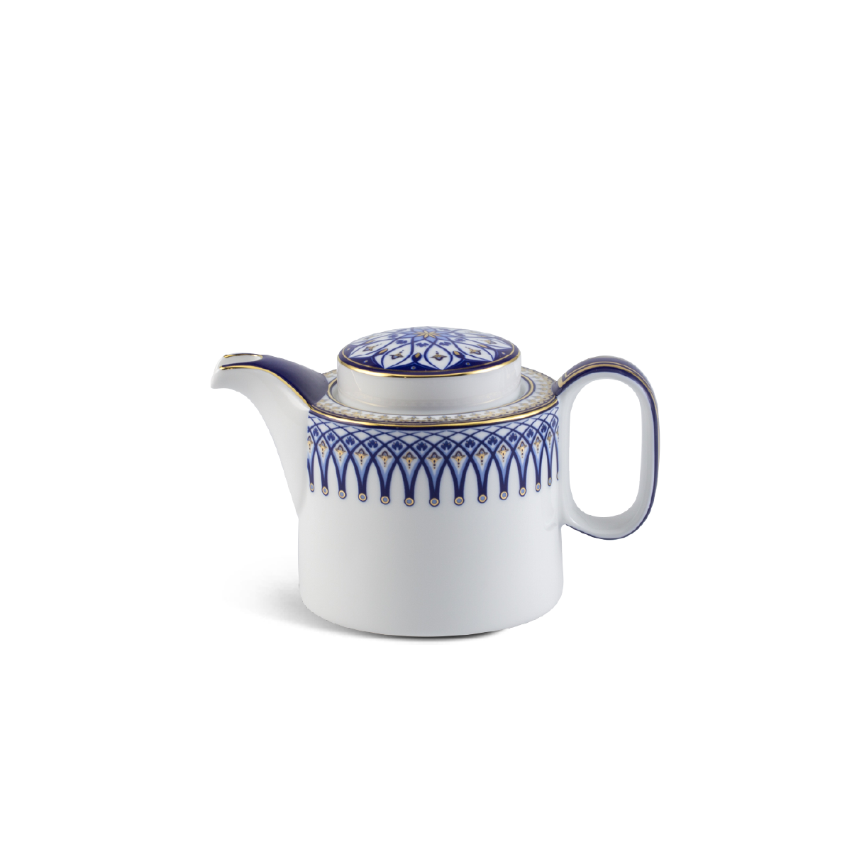 Bình trà cao 0.33 l + nắp - gastroline - đồng tâm xanh dương