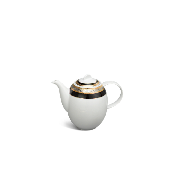 Bình trà cao + nắp - Sago - Hoa Hồng Đen
