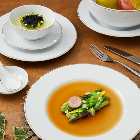  Bộ đồ ăn 22 sản phẩm - Jasmine - Chỉ Vàng 