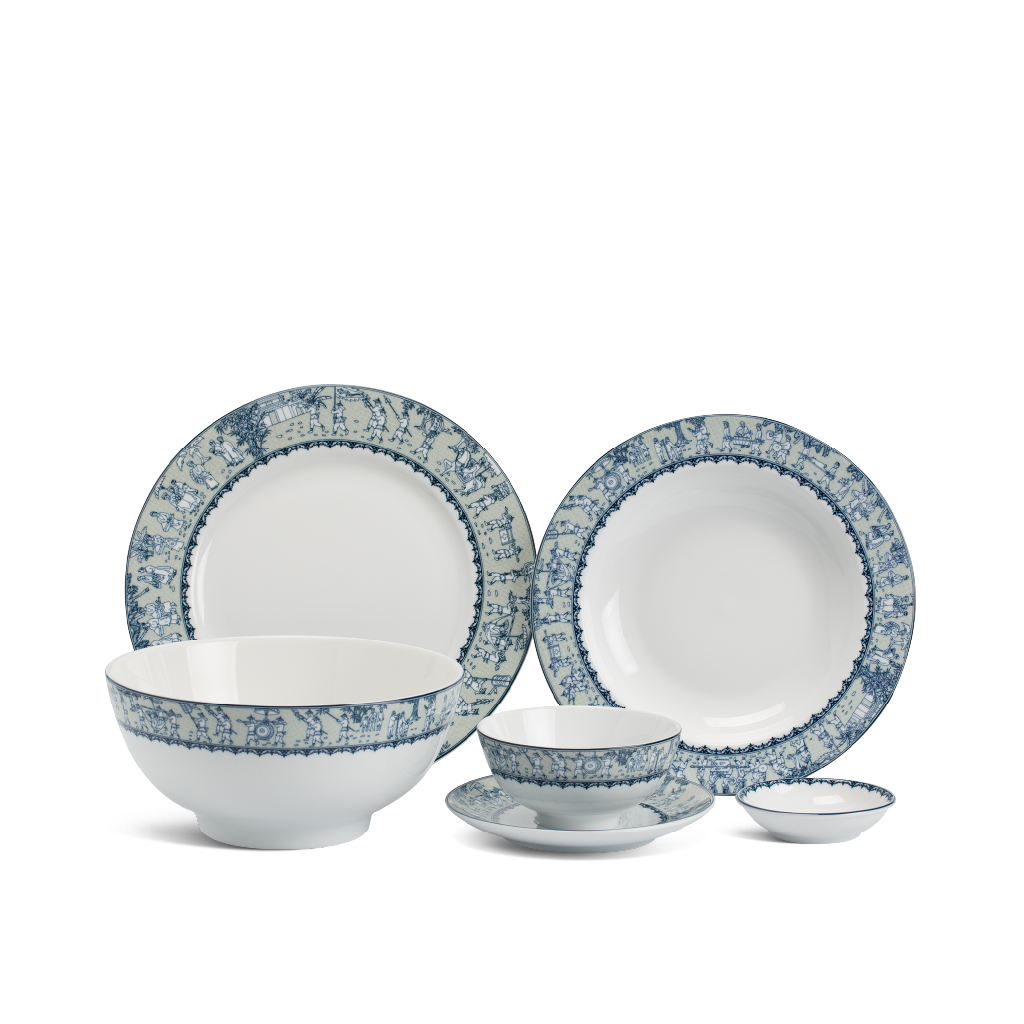 Bộ Đồ Ăn Jasmine Vinh Quy Nhạt 22 Sản Phẩm