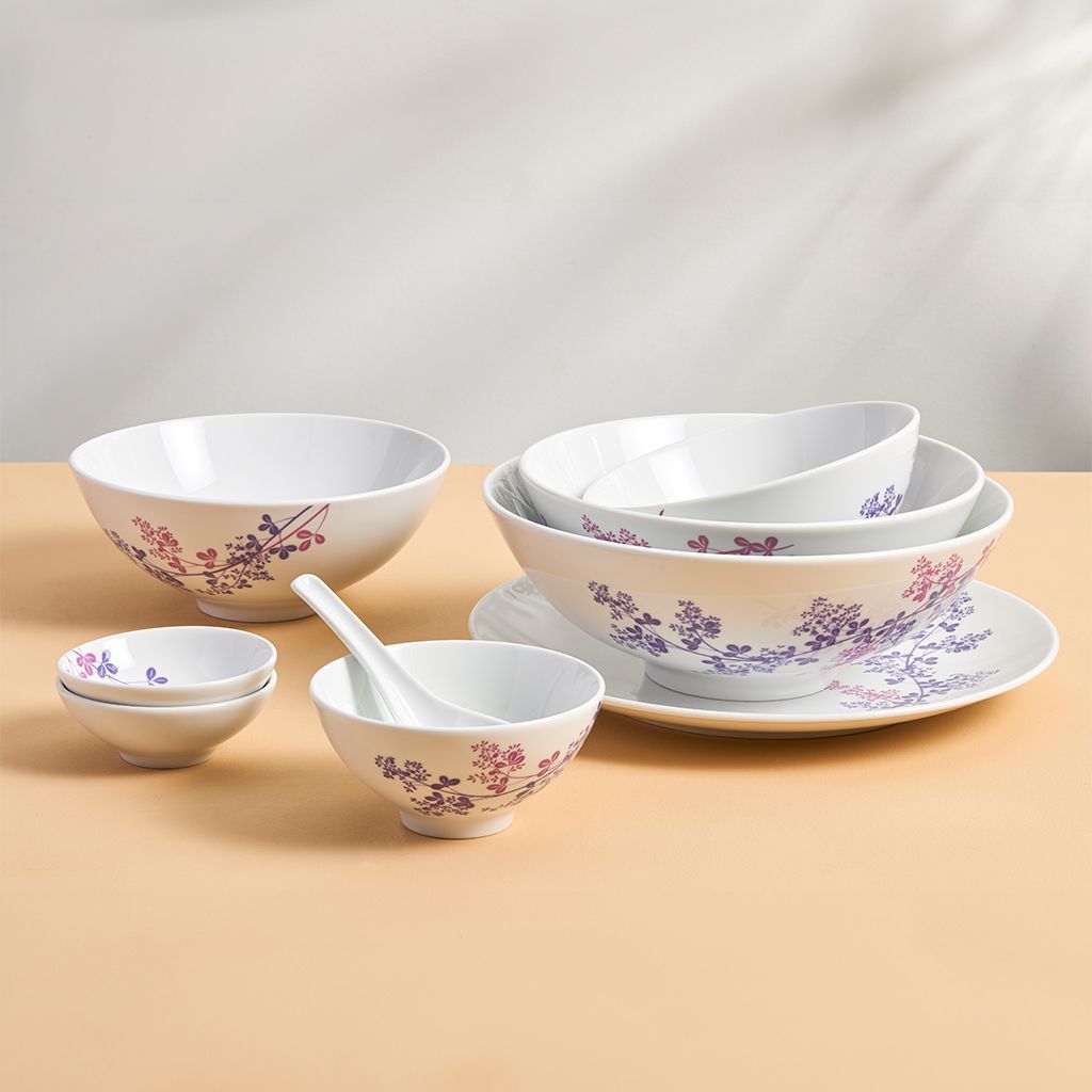 Bộ đồ ăn 09 sản phẩm - Daisy - Cỏ Tím